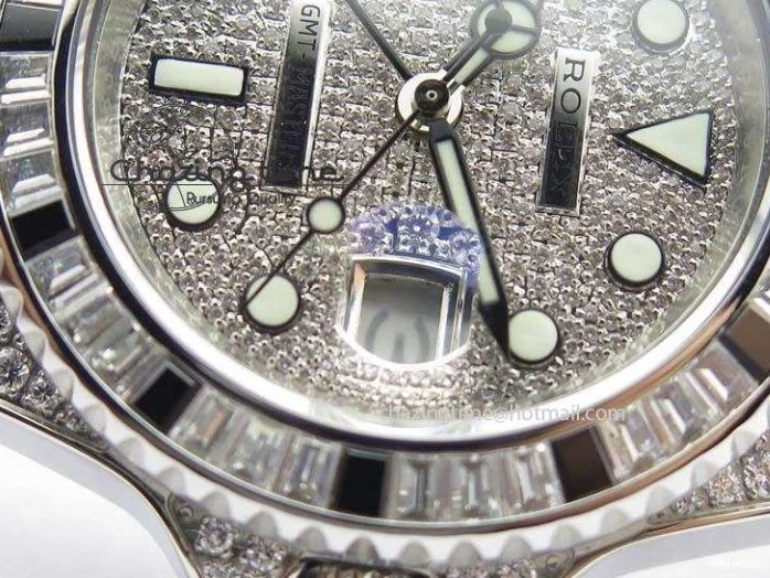 Bracelet A3186 Bp-Maker Black SS 116759 II On Dial SS Diamond Ruby Crystal GMT-Master 0312